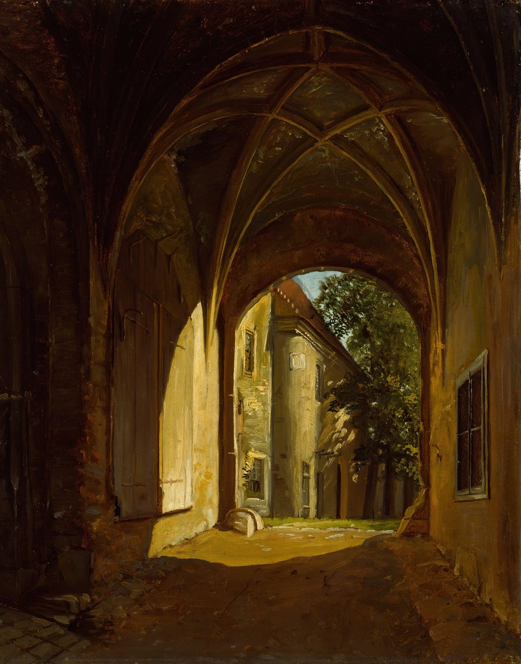 A Vaulted Hall in the Scharfenberg Castle Near Dresden