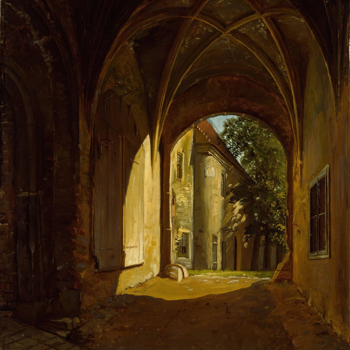 A Vaulted Hall in the Scharfenberg Castle Near Dresden
