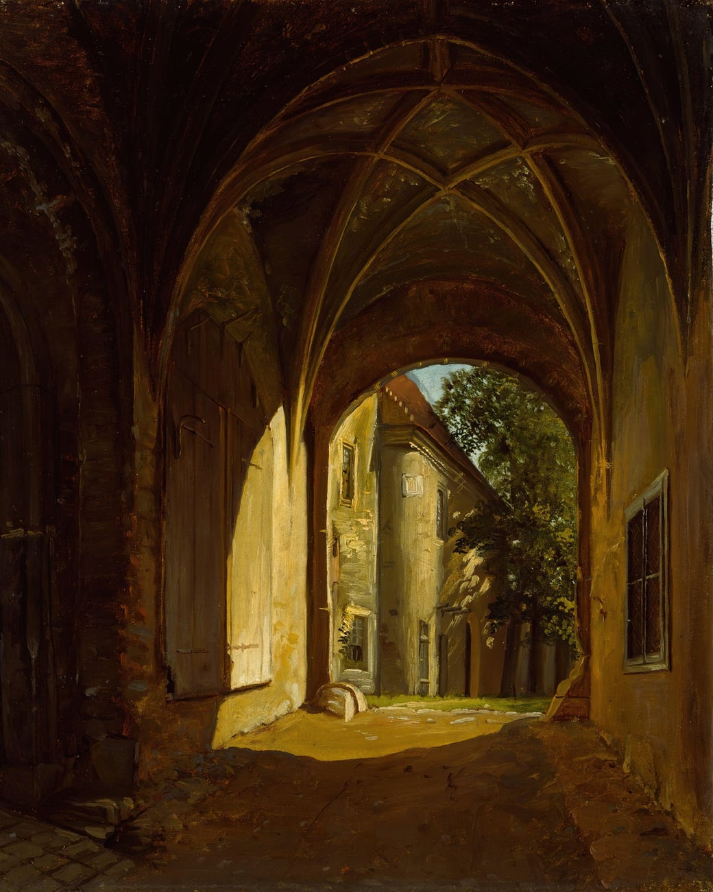 A Vaulted Hall in the Scharfenberg Castle Near Dresden