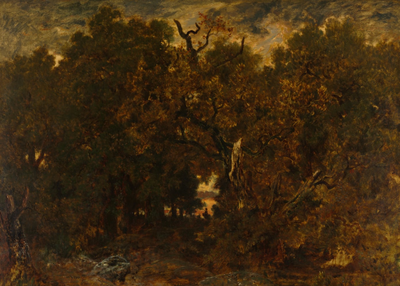 Leaving the Forest, Fontainebleau: Setting Sun