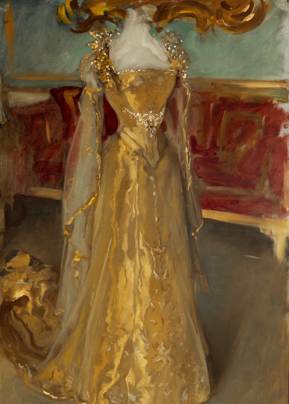 Drapery Study of Queen Alexandra’s Dress, for The Coronation of King Edward VII