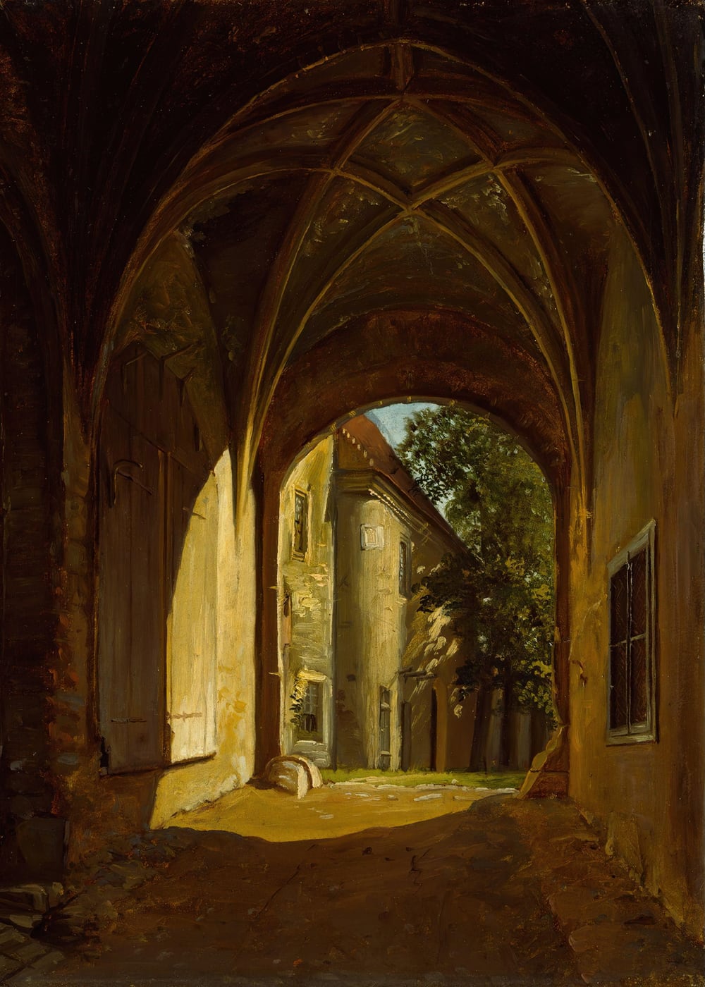 A Vaulted Hall in the Scharfenberg Castle Near Dresden