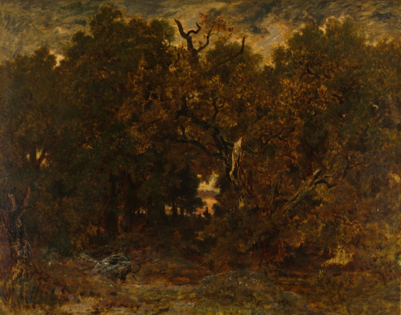 Leaving the Forest, Fontainebleau: Setting Sun