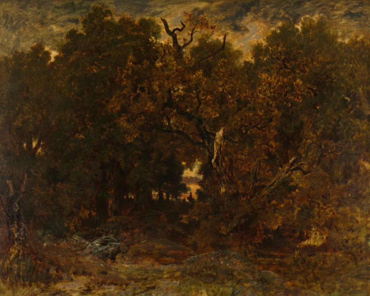 Leaving the Forest, Fontainebleau: Setting Sun