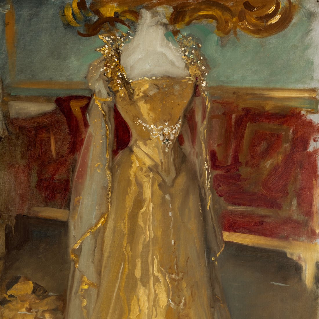 Drapery Study of Queen Alexandra’s Dress, for The Coronation of King Edward VII