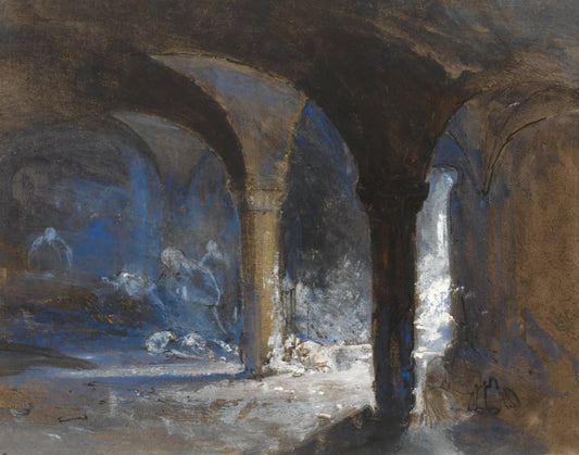 Crypt of the Bishop's Palace during the Bristol Riots
